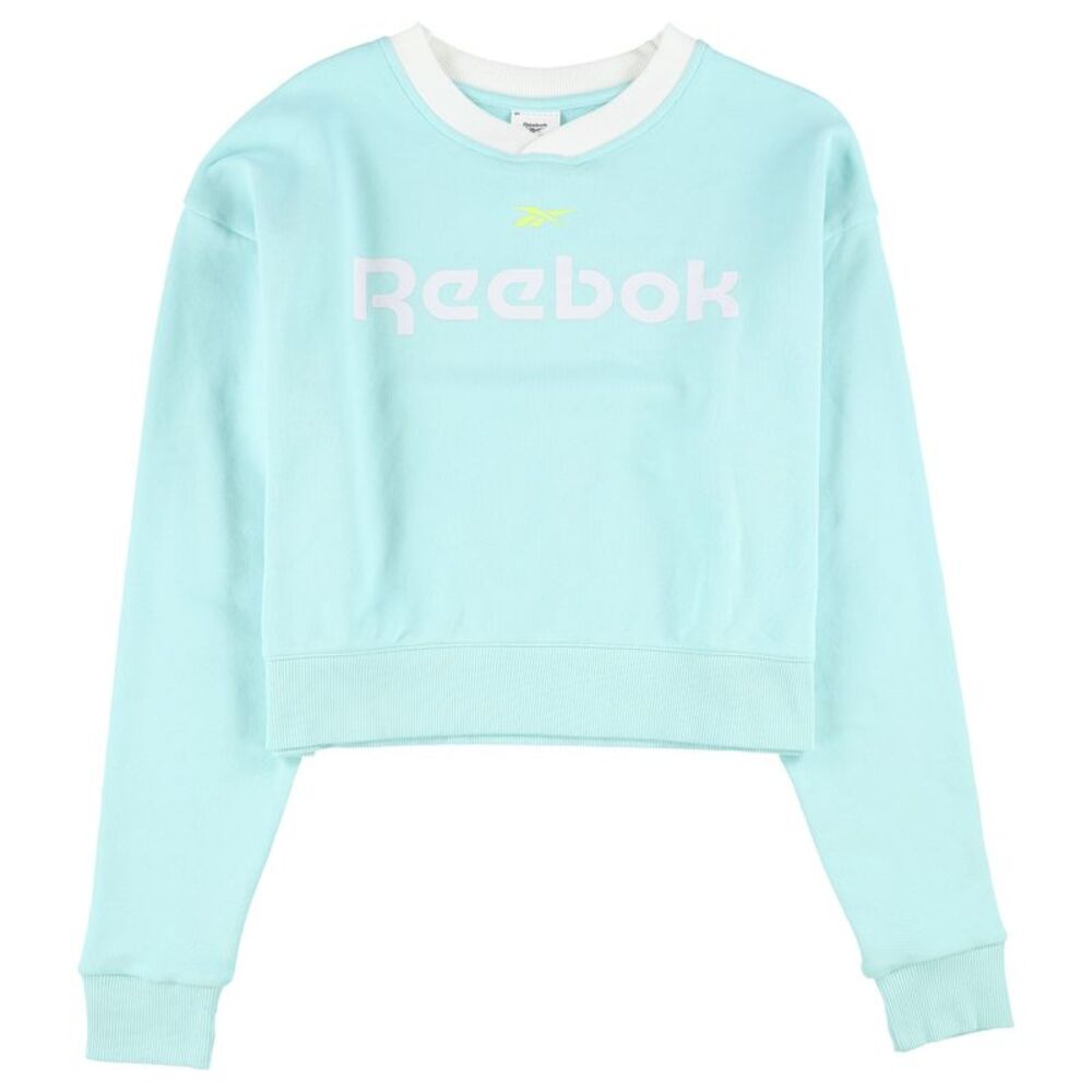 Adidas Womens Training Essentials Linear Logo French Terry Sweatshirt, Blue, ...